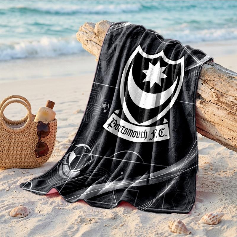Asciugamano da Spiaggia in Microfibra con Stampa Portsmouth FC Asciugatura Rapida Assorbente Grande Asciugamano per Spiaggia Nuoto Viaggio