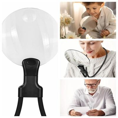 Reading 3X/10X Magnifying Glass Large Adjustable Magnifier Hands Free Magnifier  Detailed Working