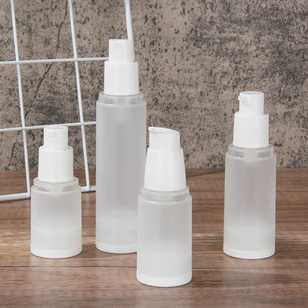 15/30/50/80/100ML Frosted Empty PP Vacuum Pump Lotion Bottles Dispenser Travel Cosmetic Container Refillable Spray Bottles