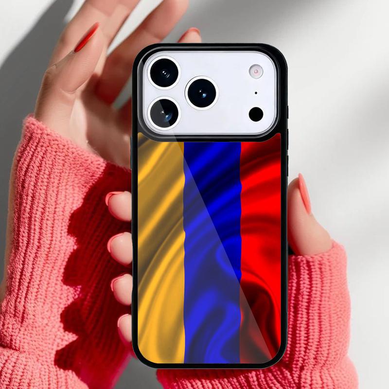 Armenian Flag Phone Case for iPhone 17 16 15 14 13 Pro Max Back Cover for 12 11 Pro Coque