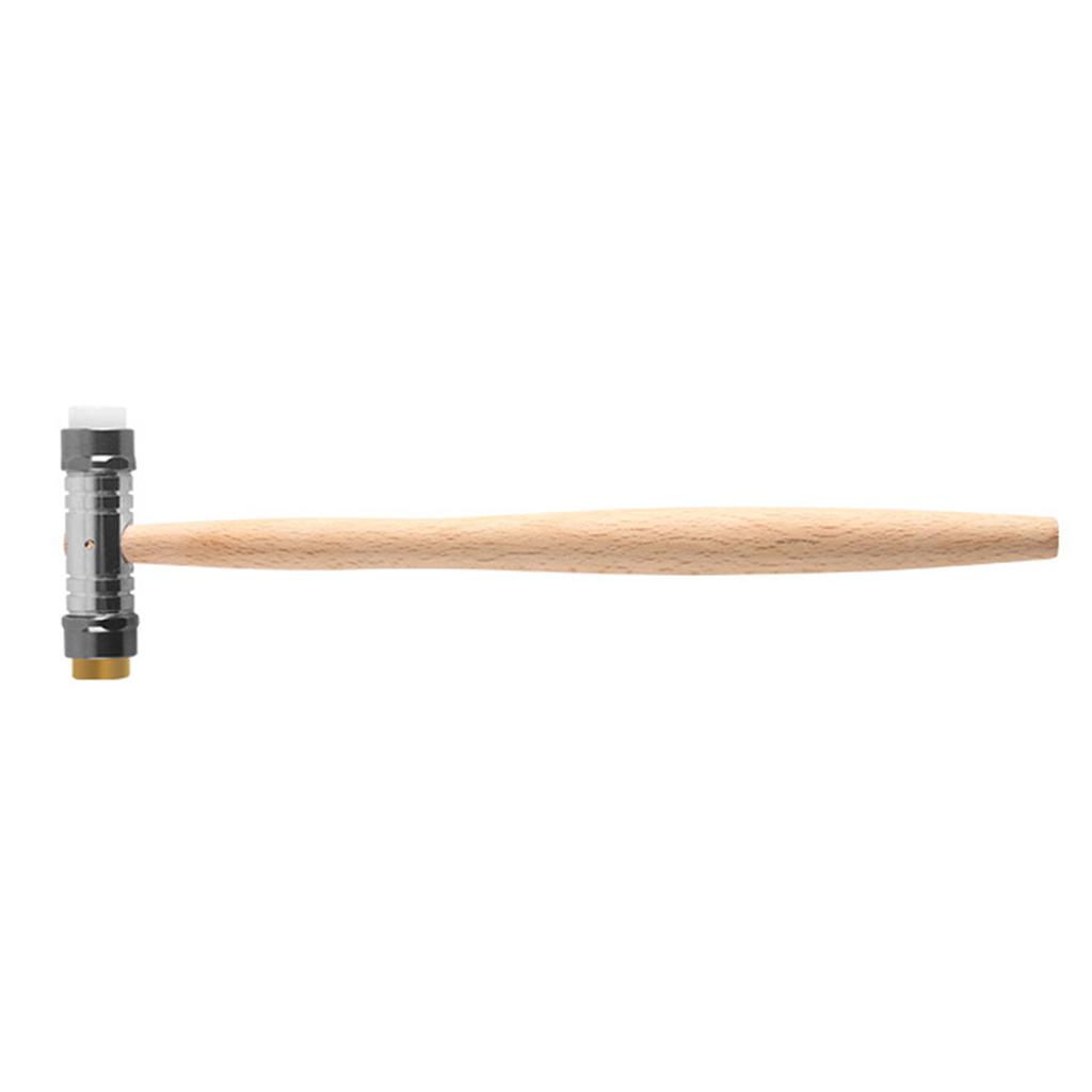 Lightweight Double Head Hammer Suitable for Watchmakers Jewelry and Instrument Repair Wood Handle Home Professional Use