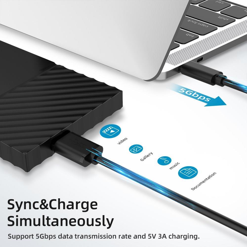USB-C To Micro-B 3.0 Cable for HD Devices