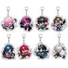 Chaveiro de Anime Jogo Honkai Star Rail 6CM Figura de Desenho Animado Dupla Face Lunae Blade Porta-Chaves para Mulheres Bolsa de Carro Pingente de Telefone Presentes