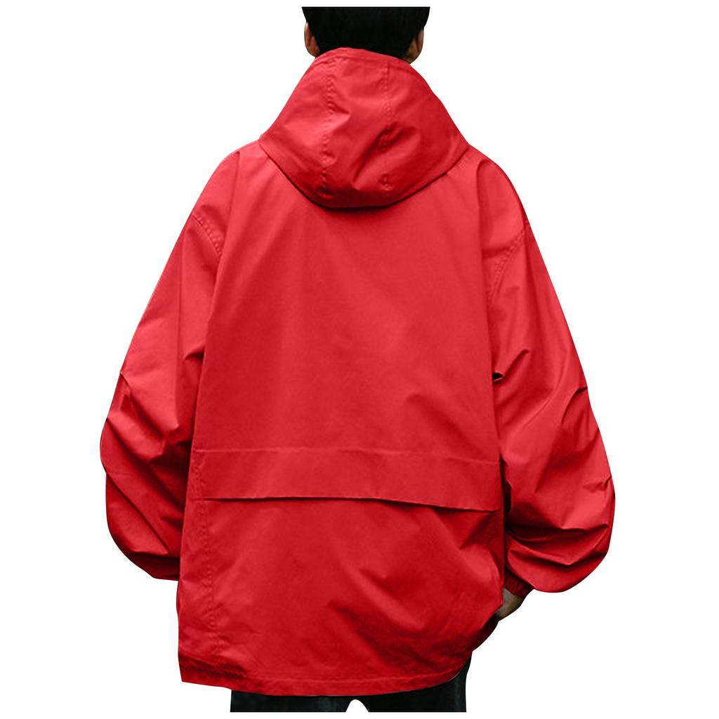 Men's Casual Sports Jacket Waterproof Lightweight Hooded  Hiking Golf Raincoats With  Pockets