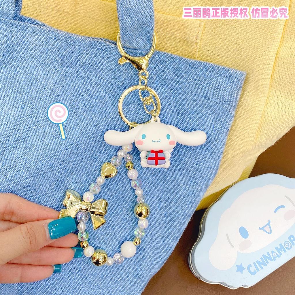 Sanrio Hello Kitty Kawaii Little Angel Collection Line Cinnamoroll Animation Design Animation Merchandise Figure Key Ring Pendant Bagpack Decoration