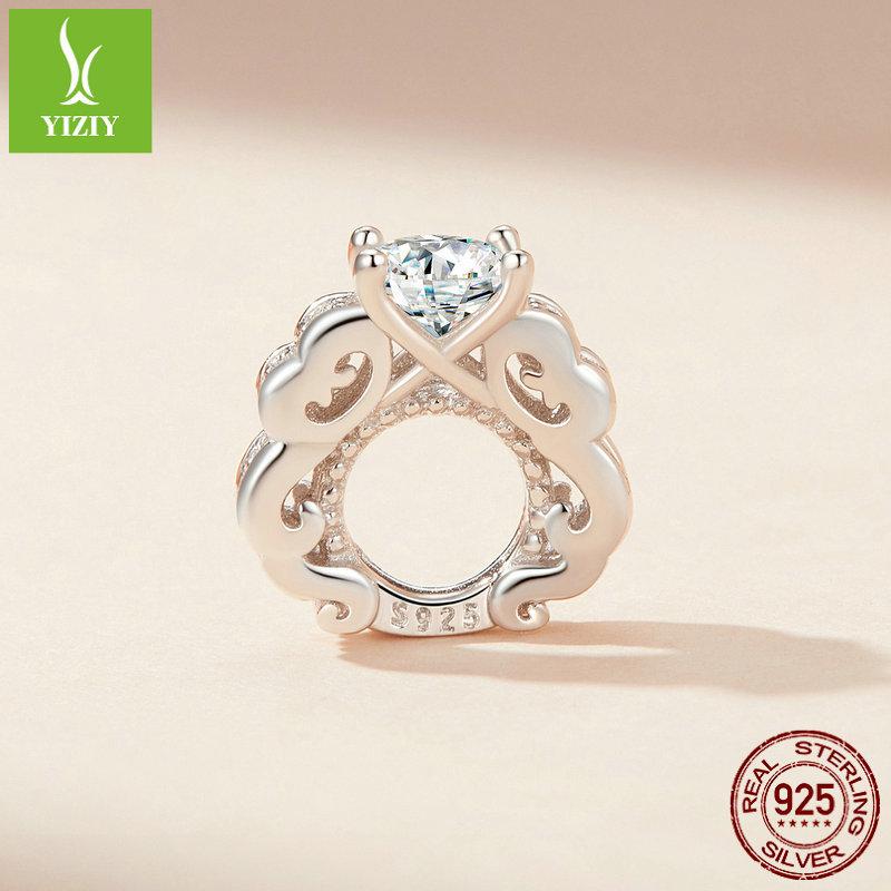 Wedding Series S925 Silver Wedding Ring Beads, Exquisite And Luxurious Girlfriend Diy Bracelet Beads