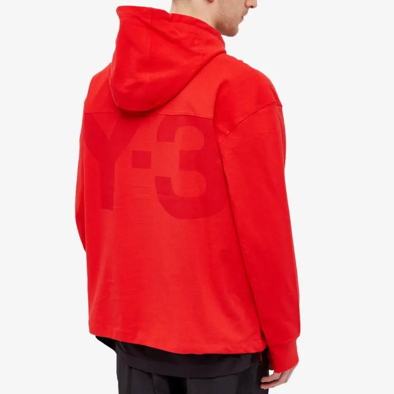Y-3 Sweatshirts Men's Red Hooded Moderate Straight Fit GV4173