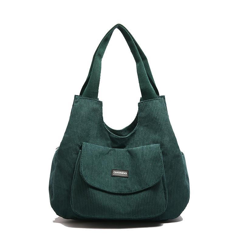 Velvet Tote Bag For Women With Zipper Closure And Phone Pocket For Daily Use