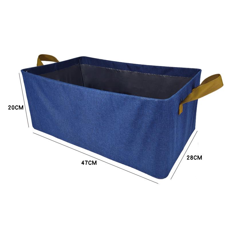 Cationic Fabric Foldable Storage Bin, No Lid – Steel Frame, Ideal for Wardrobe and Car