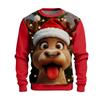 Weihnachtsdruck Lockerer Herren-Hoodie