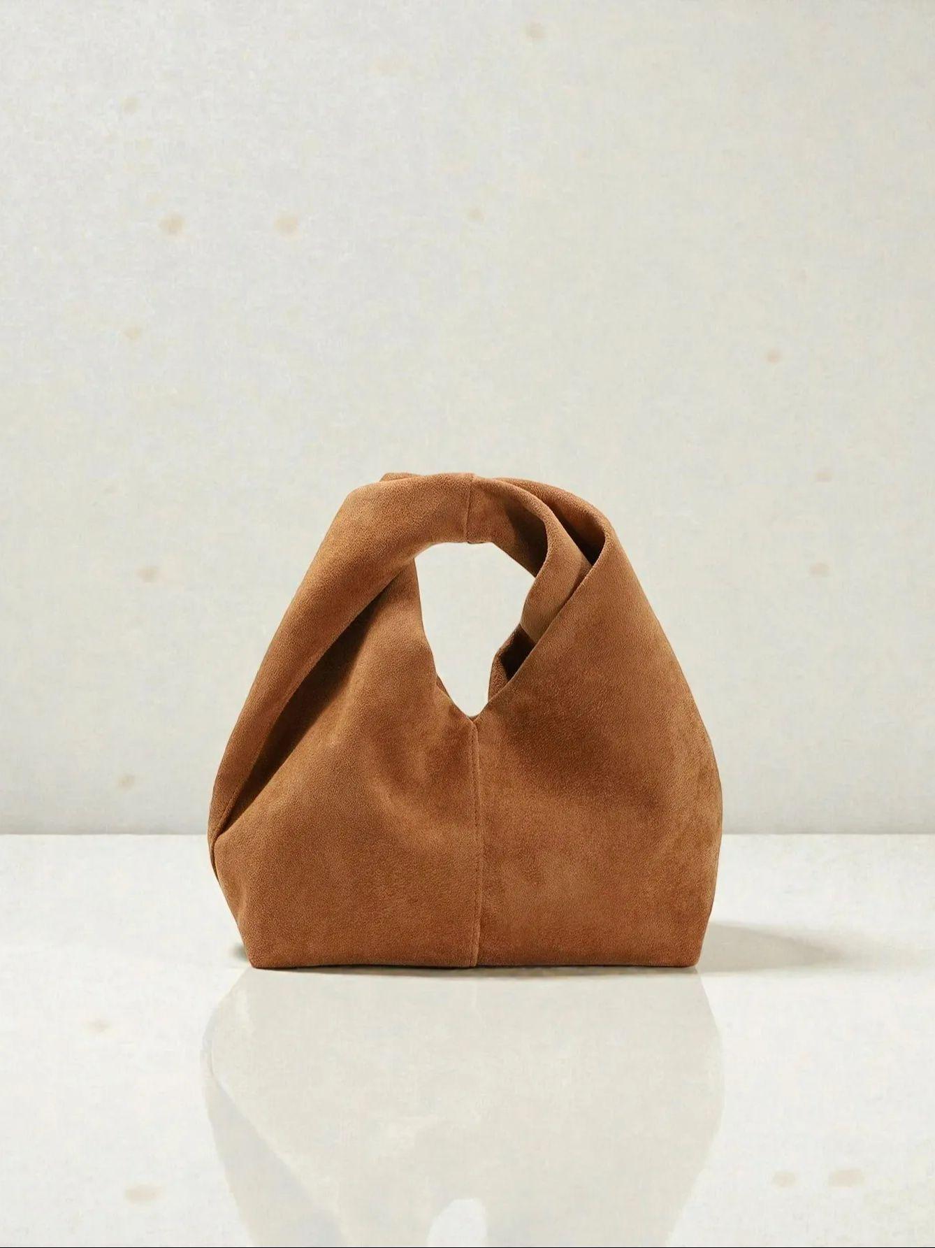 

Vintage Faux Suede Hobos Women Handbag Bags Large Capacity Tote Bag Retro Trend Autumn Big Shopper Purses 2026 світло-коричневого кольору