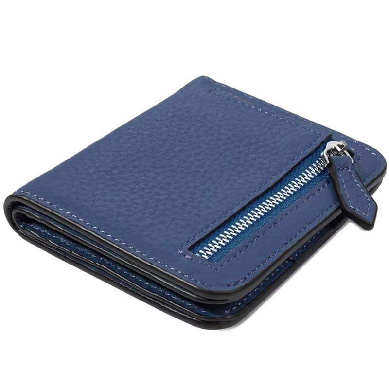 

[GADIEMKENSD] ladies bifold card case men s compact and light folding wallet thin mini wallet cute billfold coin leather purse RFID blocking trip