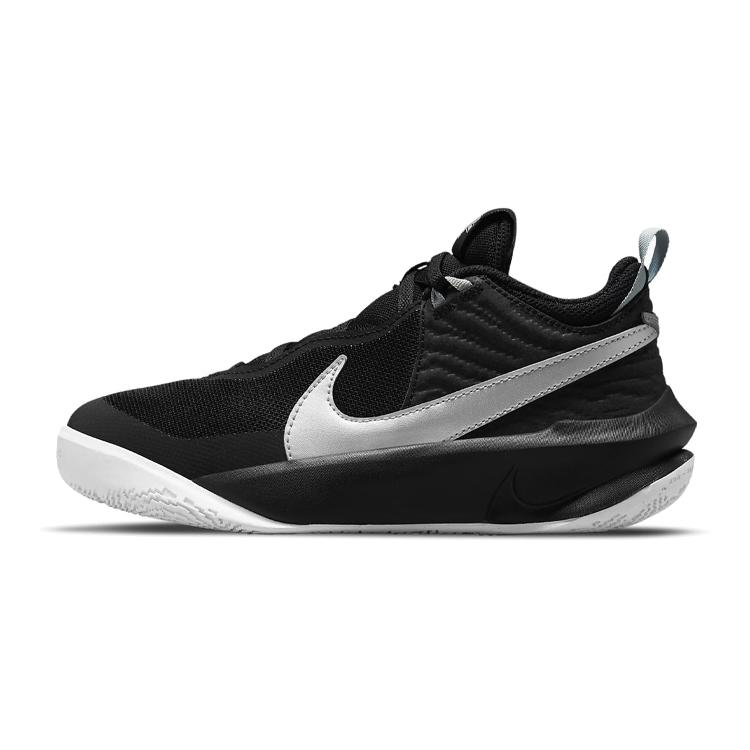 Nike Team Hustle D 10 Black Metallic Silver GS CW6735-004 36.5
