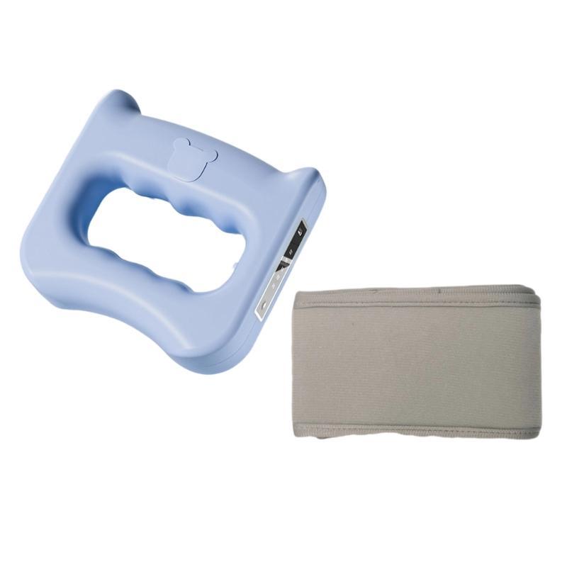 

P0rtable Roller Massage Device 5 Intensity Rechargeable 1800mAh For Neck Shoulder Muscle Relaxation Lymphatic Therapy ABS Construction синій