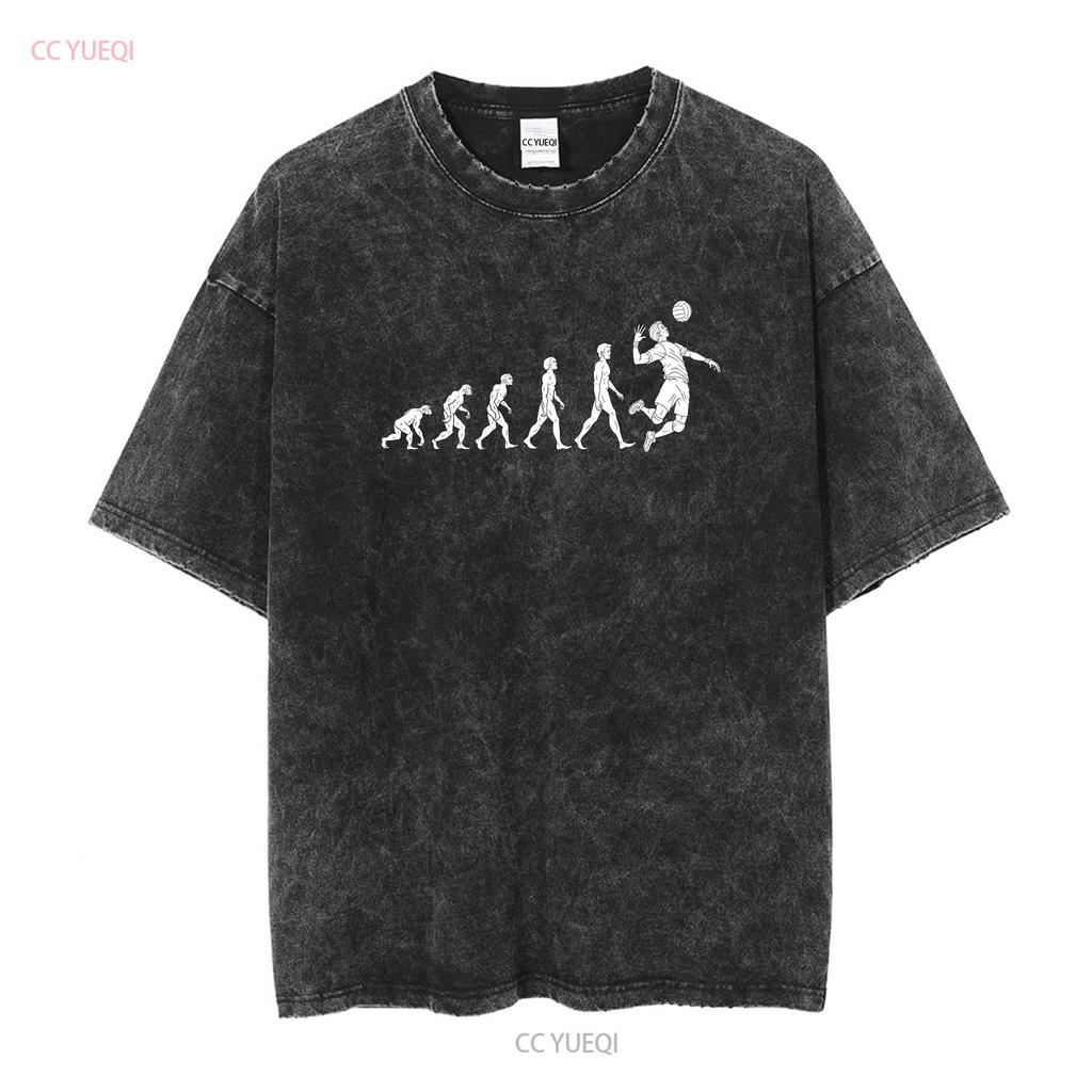 NEW LIMITED Men's Evolution Volleyball T Shirt Great S Long or Short Sleeves Vintage Washed Top For Everyday Wear Graphic