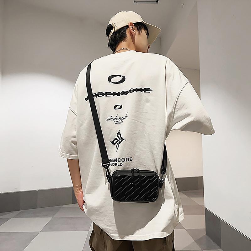 Personlighet Enkel Lett Boksveske Diagonalstripet Skulderveske Unisex Allsidig Crossbody-veske Telefonvesker