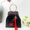 Chinese Style Embroidered Handbag Retro Pearl Crossbody Bag Hanfu Qipao National Shoulder Purse for Women Wedding Evening