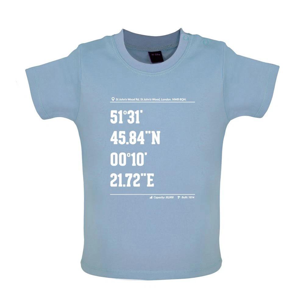 

Cricket Ground Coordinates Lords - Baby T-Shirt / Babygrow - Fan Love Player 100