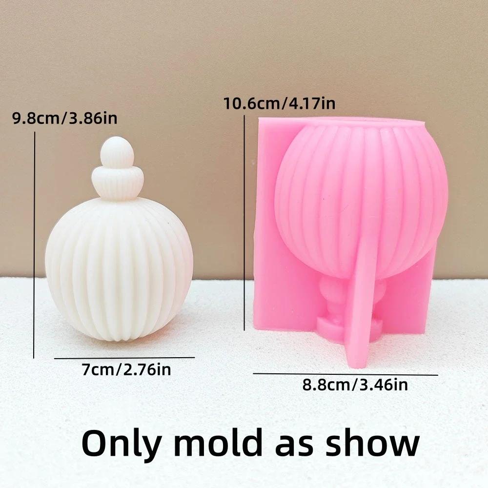 DIY abstrakte vasenförmige Kerze Silikonform nordischer Stil geometrisches Streifenmuster zylindrische römische Säule Kerzenformen Weihnachtsgeschenk