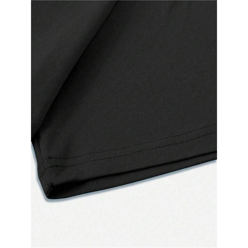 European Size Men Casual Summer Cross& Slogan Graphic Printed Short Sleeve T-Shirt, for Friends