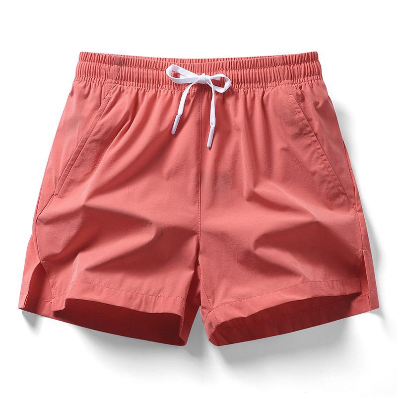 

Unisex Quick-Dry Fitness Shorts: Summer Casual Ice Silk Running & Badminton 5-Point Shorts Large красный
