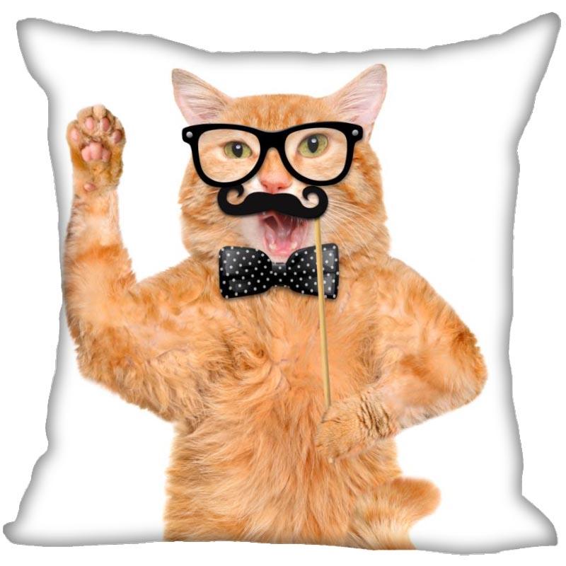 Bedroom Home Office Decor Pillowcase Square  Funny Cat Animal