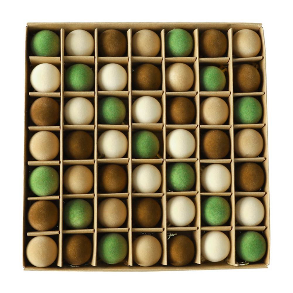 

49pcs Mini Velvet Christmas Ball Ornaments With String For Homes Offices Schools Outdoor Spaces Christmas Ball Decoration зелёный