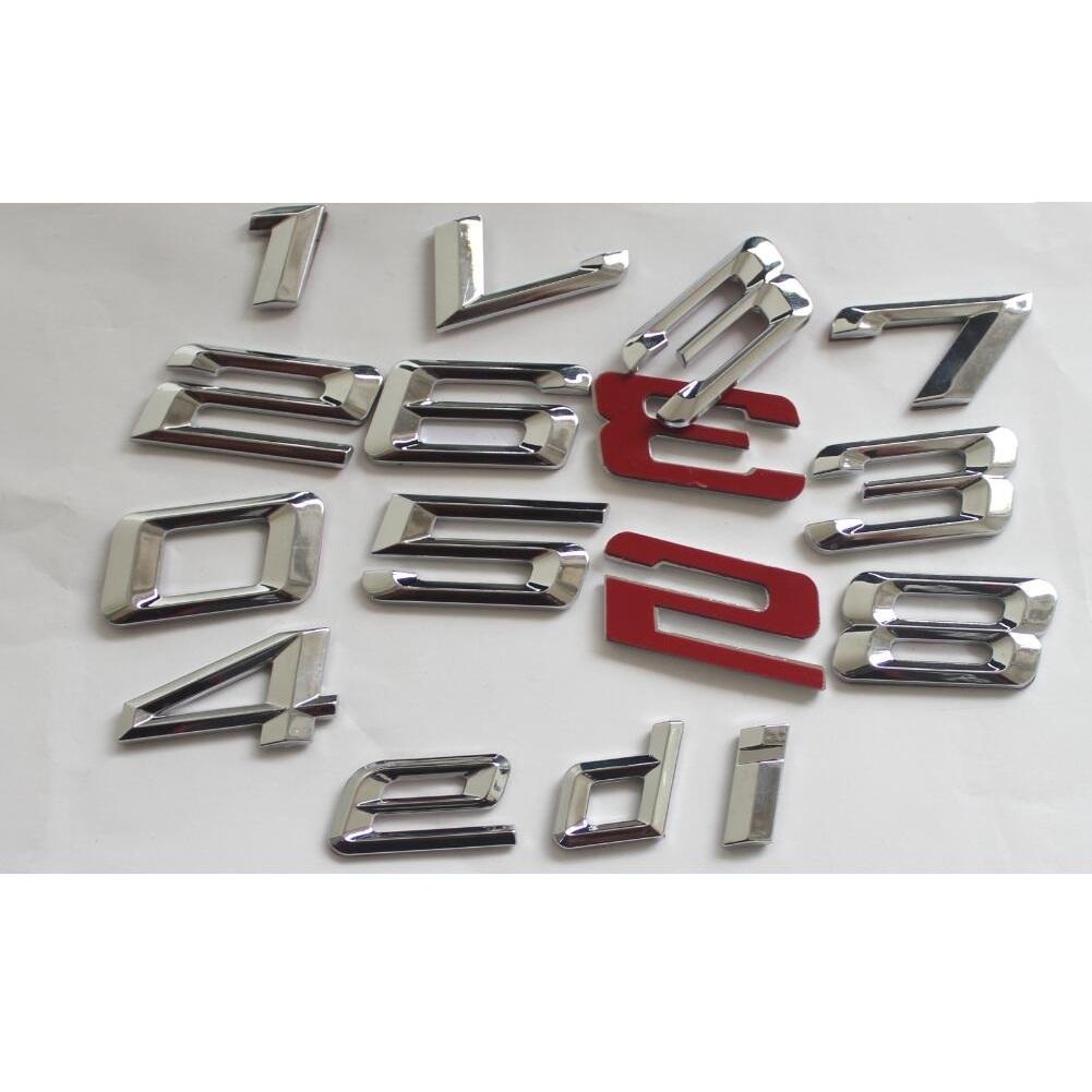 Chrome DIY Letters Number Trunk Emblems Badges for BMW XDrive 1 2 3 4 5 6 7 8 Series EKQNR1