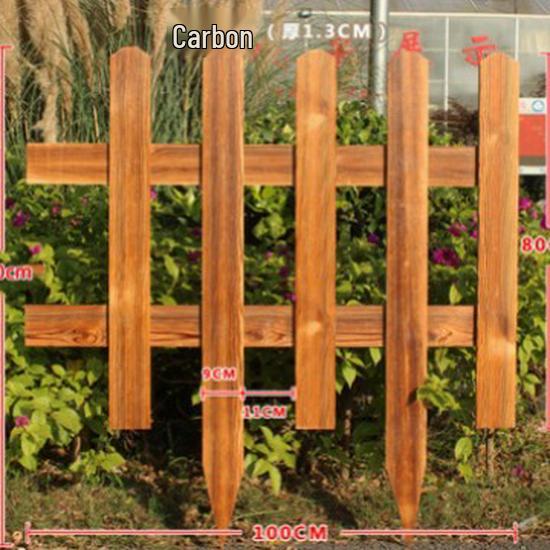 Carbonized Anticorrosive Wood Decorative Fence for Outdoor Gardens and Parks