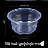 Disposable Thickened Transparent Plastic Round Bowls