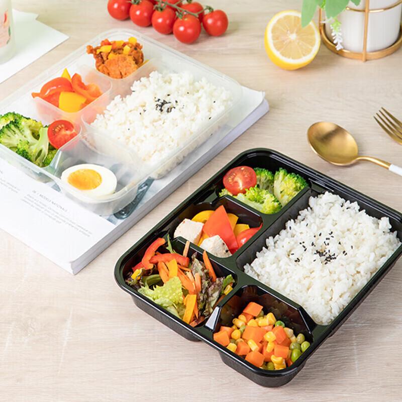 BOUSSAC 1500ml 5-Compartment Disposable Lunch Box with Lid