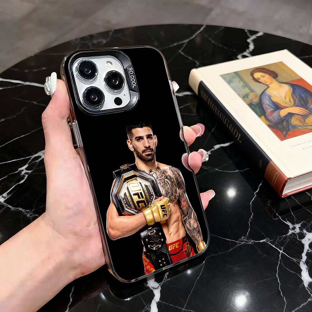 

Boxing I-Ilia Fighting T-Topuria Phone Case For iPhone 17,16,15,14,13,12,11 Plus,Pro Max,Colorful Silver Phone case Funda Cover iPhone17PRO