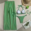 Women's Split Bikini Swimsuit Sports Swimsuit Three-piece Set