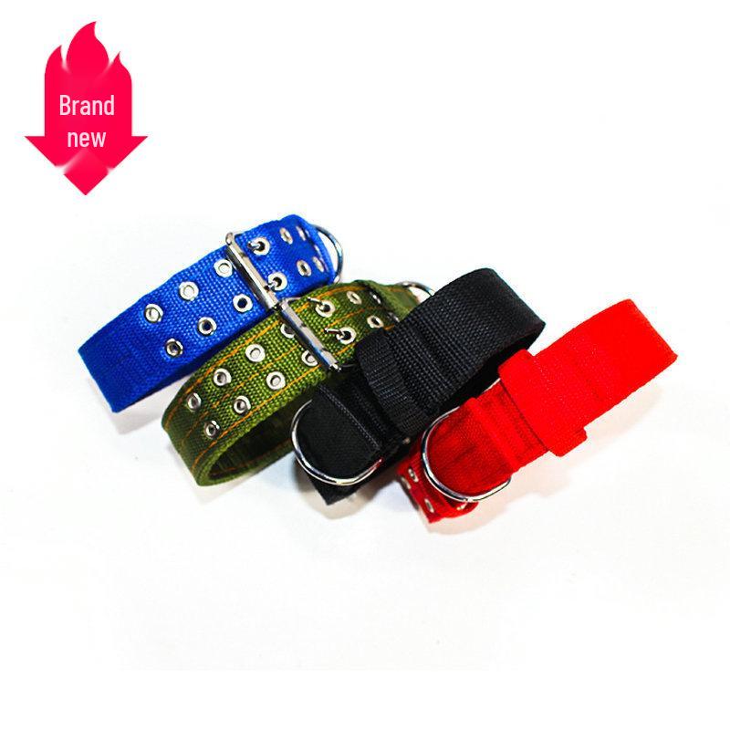 

Многоцветный утолщенный ошейник для собак со сварной фурнитурой - Пользовательская длина для средних и крупных собак 3cm*60cm чёрный