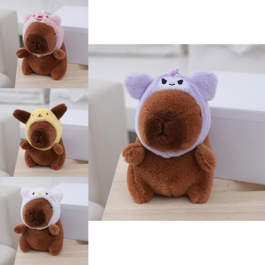 Adorable Capybara Plush Toy Bag Charm Soft Stuffed Animal Doll With Cute Design