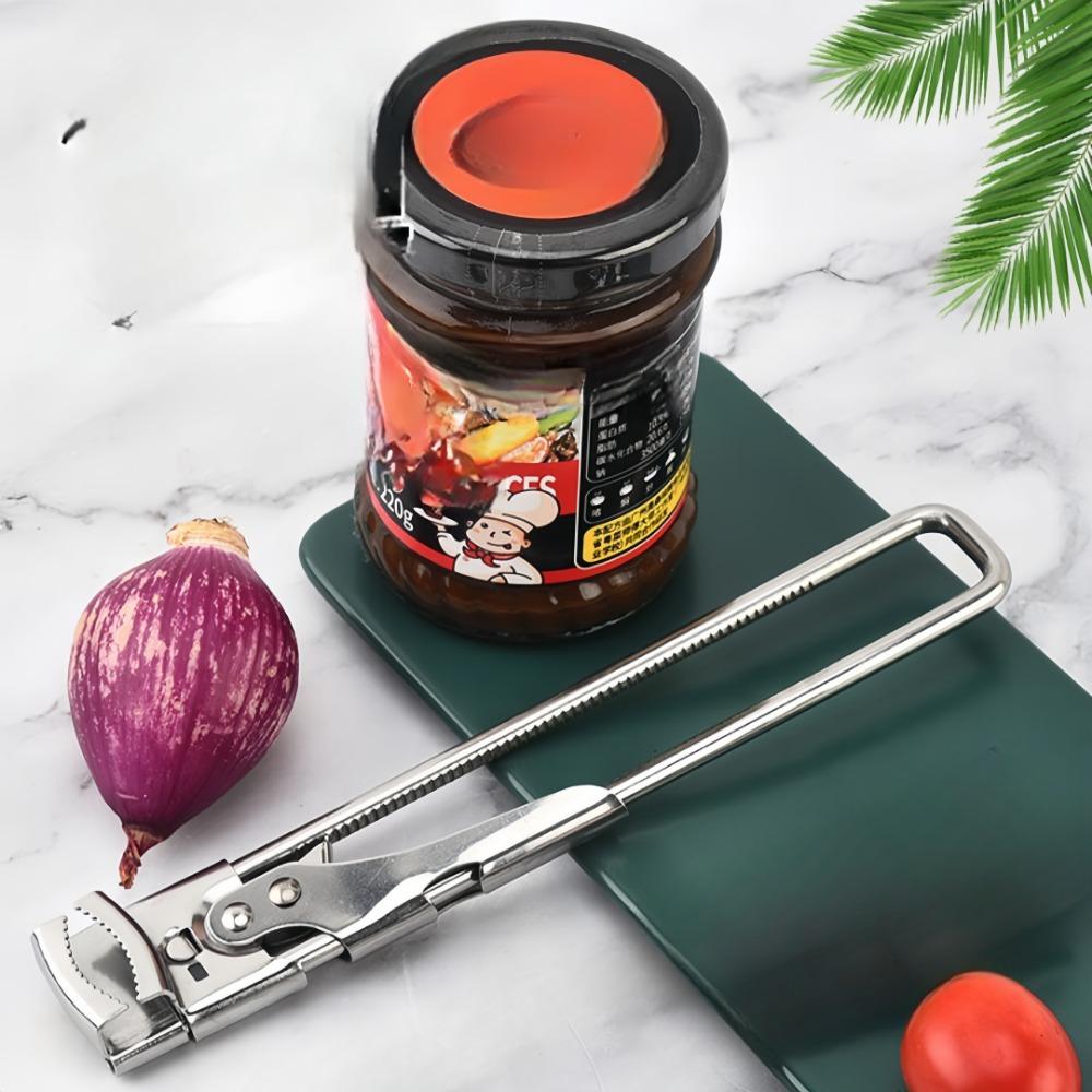Screw Cap Can Opener Stainless Steel Adjustable Easy To Open Lid Suitable for Household Bar Kitchen Bottle Opening Small Tools