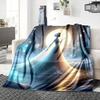 1Pc Frosty Night Princess Blanket For Couch Bed Plush Cozy Fuzzy Blanket Super Soft Warm Blankets For Fall And Winter 091864