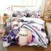 Murasaki Shion Bedding Set Printed Single Comforter Duvet Cover Pillow Case 3 Pieces Sets Kids Adult Size Anime Kawaii Girl Bed