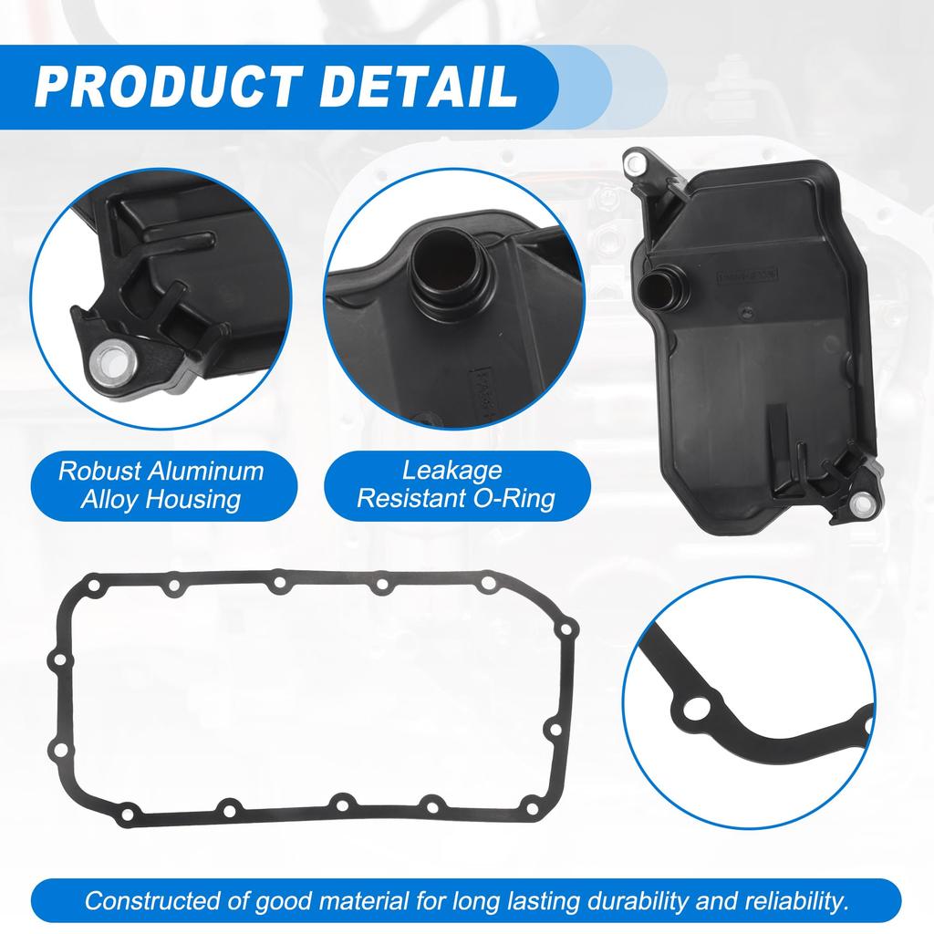 ACROPIX Automatic Transmission Filter Kit C-VT Oil Cooler Filter Oil Pan Gasket Kit for Honda Civic 2001-2005 No.25420PLY003 - 2-Pack