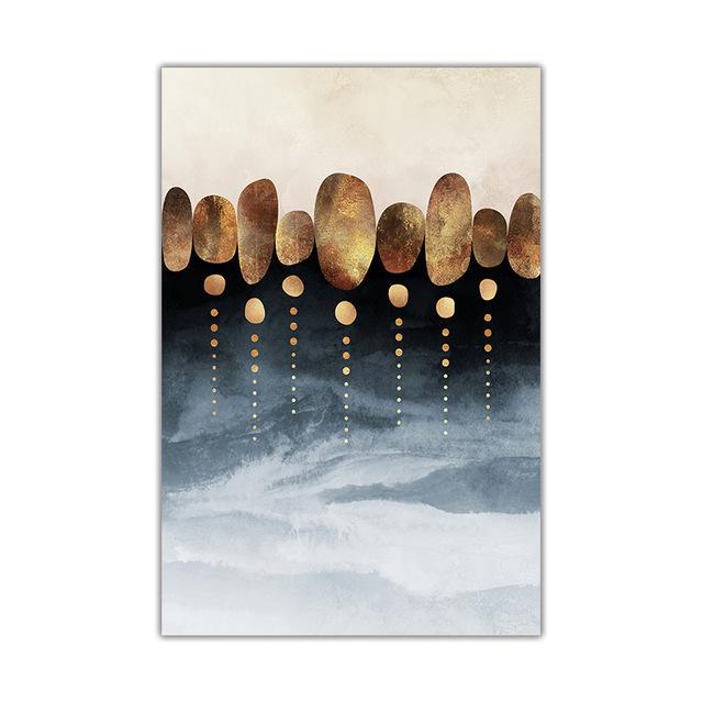 

Абстрактное геометрическое искусство, картина на холсте, скандинавский пейзаж, луна, альпийский плакат, печать, фотографии для гостиной, настенный художественный декор 21*30cm
