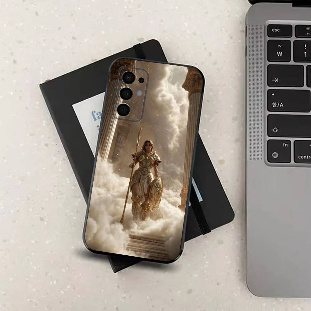 Greek Art Athena Mythology For Samsung Galaxy A53,31,52,72,41,22,73,32,71,Note,J7,8,9,5G Soft Black Silicone Phone Case