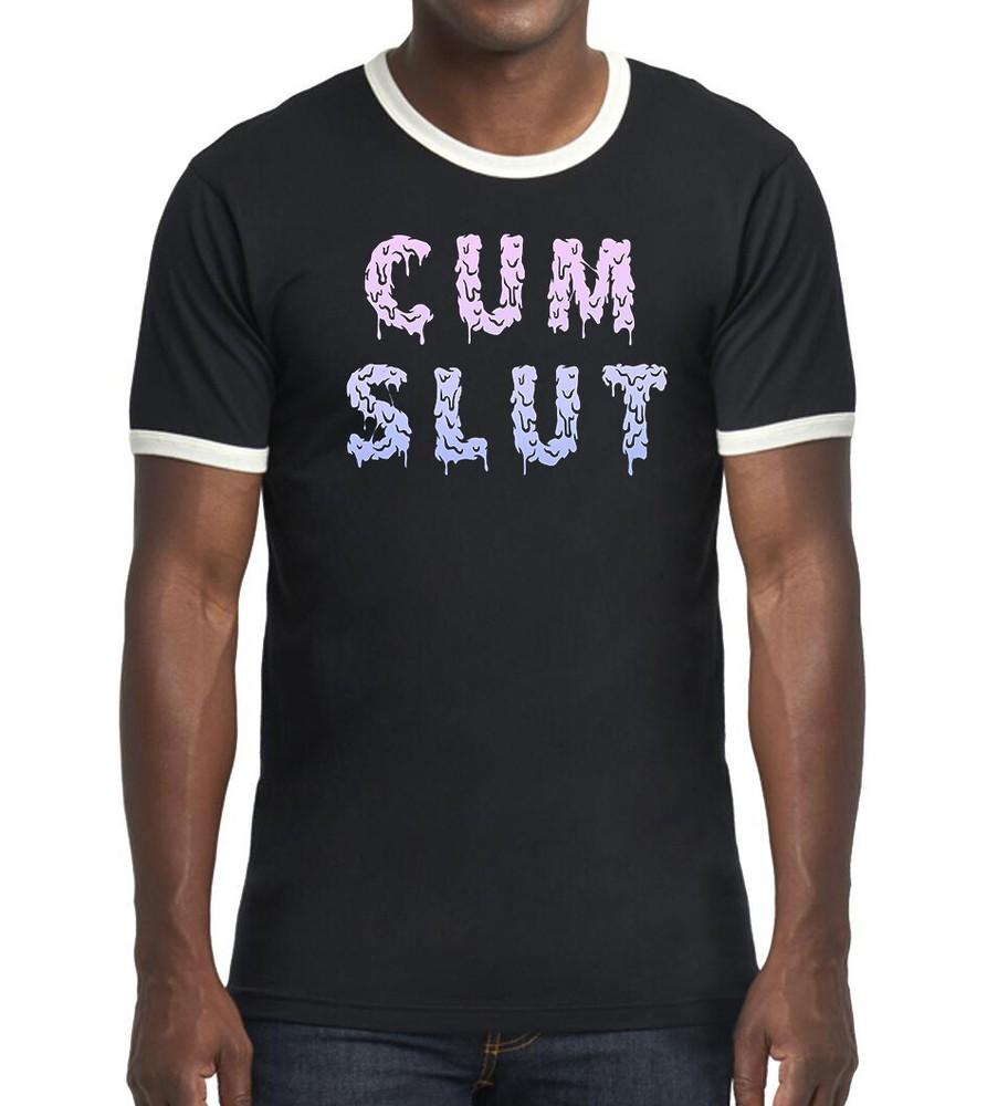 Unisex Tee T Shirt Novelty 100% Cotton C*M SL*T Retro Fetish Porn Star Black Unisex T-Shirt XXXXL