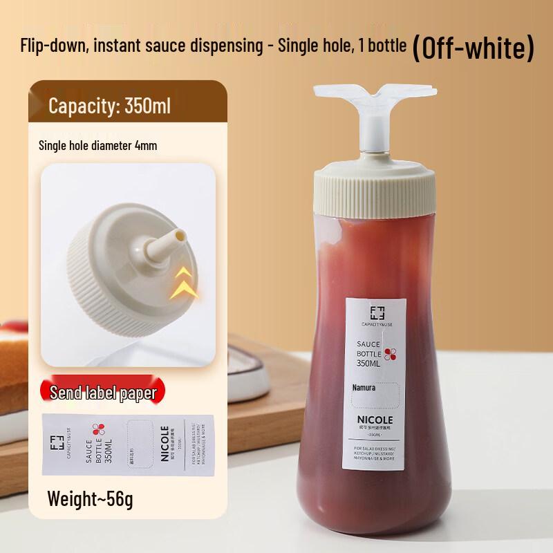 ZISIZ Silicone Salad Dressing Squeeze Bottle with 5-Hole Cap