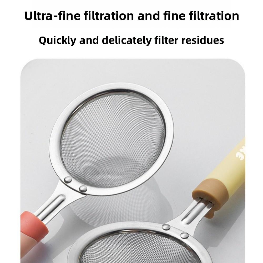 Easy to Clean Matcha Sifter Stainless Steel Cocktail Sieve Portable Food Sifters  for Kitchen