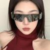 Futuristic Technology Frameless One-Piece Sunglasses Trendy Men And Women Driving Cycling Eyewear Street Photography Eyeglasses