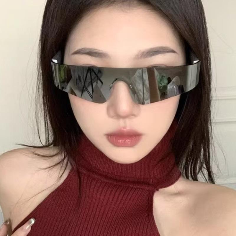 Futuristic Technology Frameless One-Piece Sunglasses Trendy Men And Women Driving Cycling Eyewear Street Photography Eyeglasses