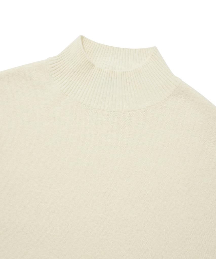 COVERNAT Lambswool Half Turtleneck Knit Ivory