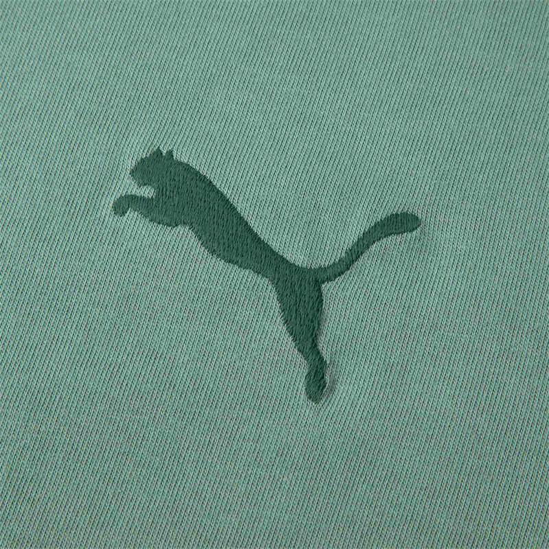 Puma Elevated Tee Sports Loose Casual Embroidered Round Neck Short Sleeve T-Shirt Unisex Tops Light-Green Gray 683807-44