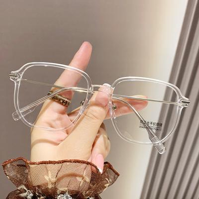 Anti-Blaulicht Myopiebrille Online-Promi Großer Rahmen Flacher Spiegel Einfache Brille Burst Dünne Schüler-Myopiebrille