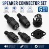 5Pcs 2Pin DIN HiFi Audio Male Female Socket Loudspeaker Signal Adapter  Loudspeaker Equipment Use